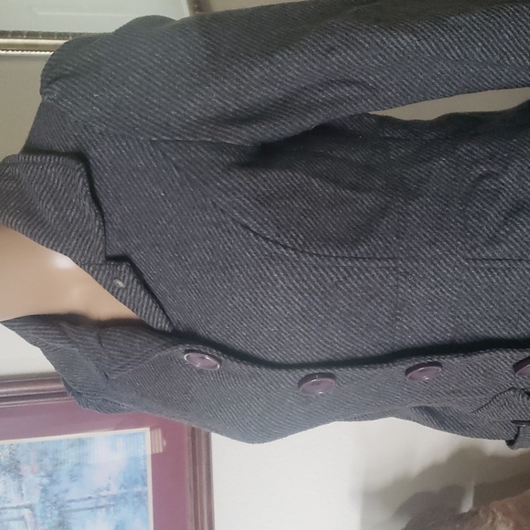 Clssic XXI s vertical stripes pocket & button details slight puff sleeve - Picture 8 of 13